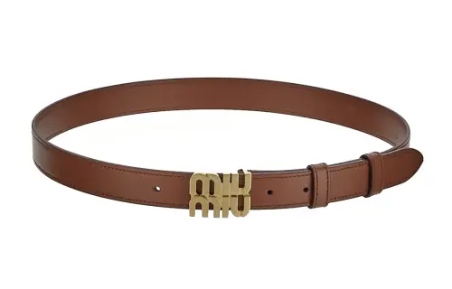 MIU MIU Leather Belts Women's Brown