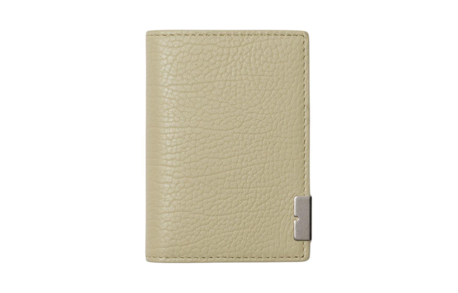 Burberry Tanned Grain Calfskin Card Holder Men's Orion Beige