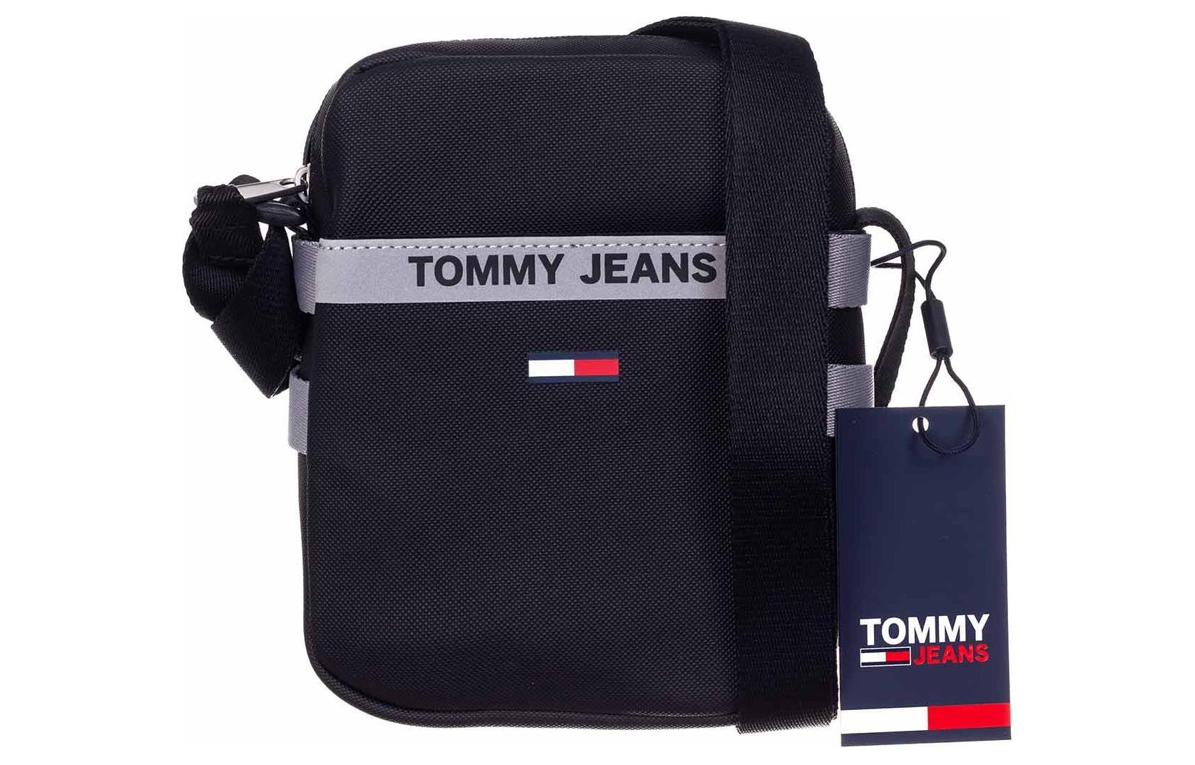 Tommy Hilfiger Artificial Leather Messenger Bag, Shoulder Bag, Crossbody Bag Unisex Black