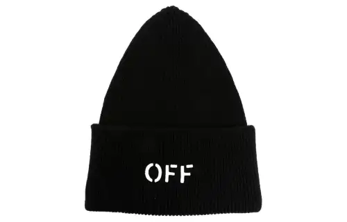OFF-WHITE logo-embroidered beanie