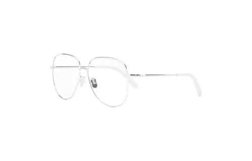 DIOR Titanium Round Eyeglass Frames Women's Silver