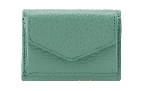 Maison Margiela Calfskin Wallet Mini Unisex Aqua Green