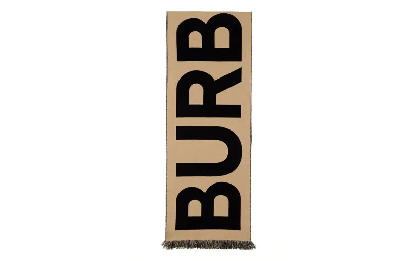 Burberry Logo Wool Jacquard Scarf