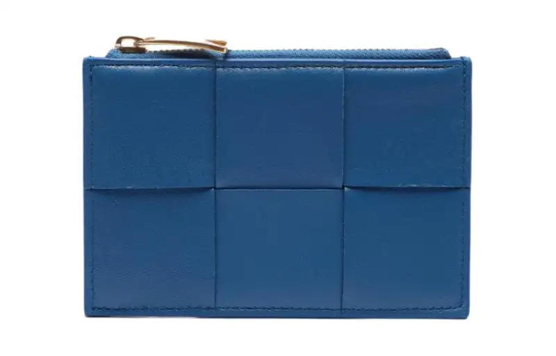 Bottega Veneta Sheepskin Wallet Women's Blue