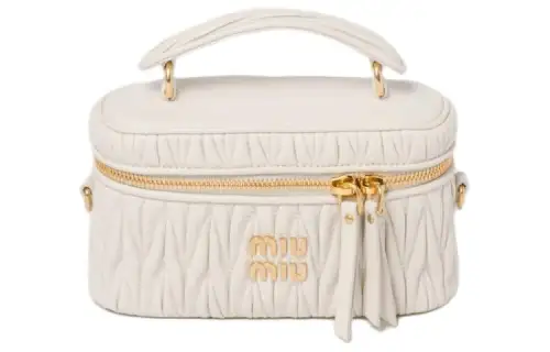 MIU MIU Nappa Leather Handbag, Shoulder Bag Women's White