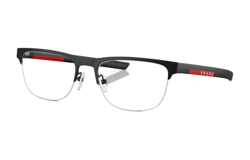 Prada half-rim rectangle glasses