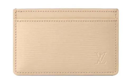 LOUIS VUITTON Epi Leather Card Holder Women's Beige