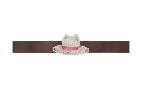 Maison Margiela Polished Details, Smooth Buckle Leather Belts Men's Brown