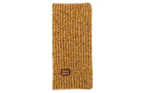 MIU MIU Knit Scarves Women's Yellow