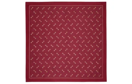 GUCCI Silk Scarves Women's Burgundy