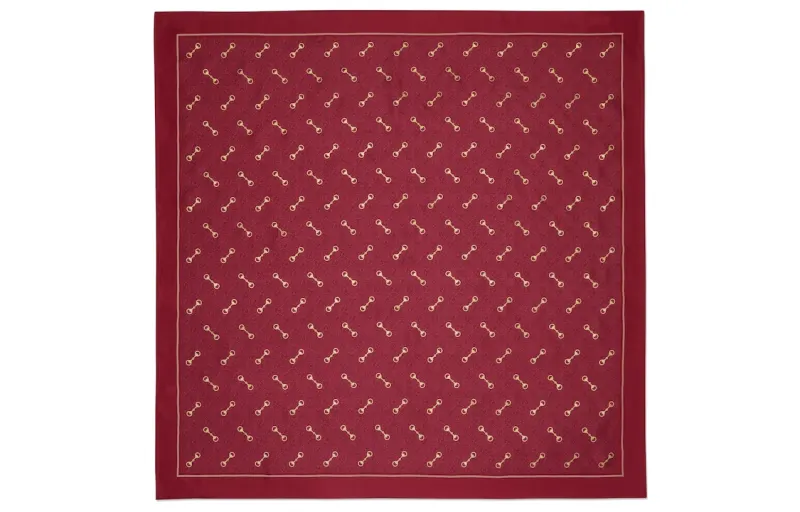 GUCCI Silk Scarves Women's Burgundy
