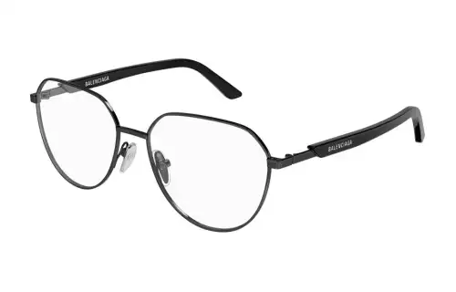 Balenciaga Metal Irregular Shape Eyeglass Frames Men's Black