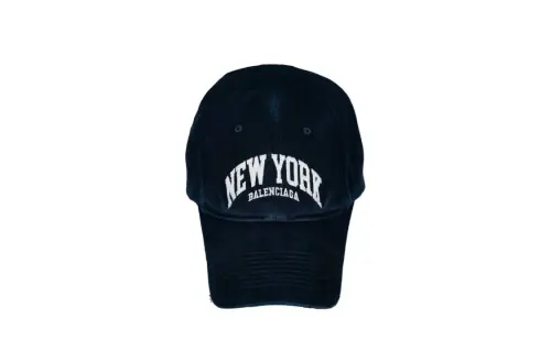 Balenciaga Cotton Baseball Caps Women's Blue