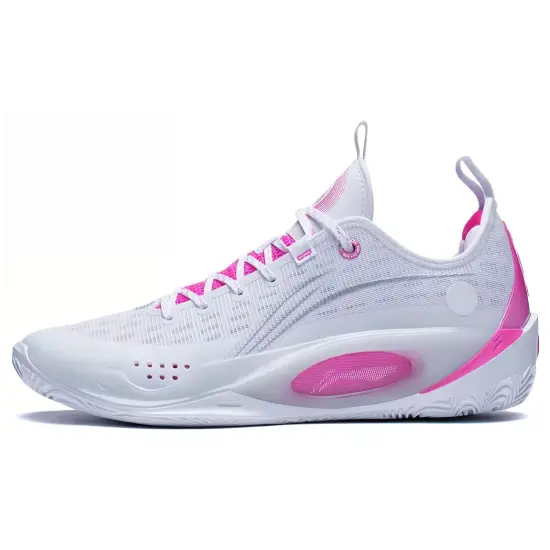 LINING Wade 808 2 Basketball Shoes Men Low-Top White Pink