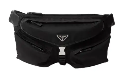 PRADA Re Nylon Recycled Nylon With Leather Crossbody Bag, Shoulder Bag Men's Black