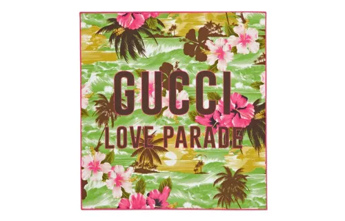 GUCCI Love Parade Knit Scarves Women's Multicolor