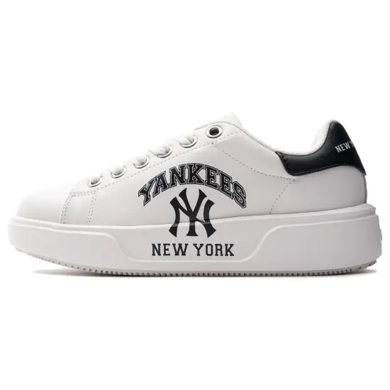 MLB Chunky Classic Skateboard Shoes Unisex Low-Top White Black
