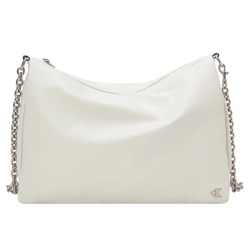 CALVIN KLEIN Synthetic Material Shoulder Bag Small Square Bag Crossbody Bag Medium Women's Ivory White