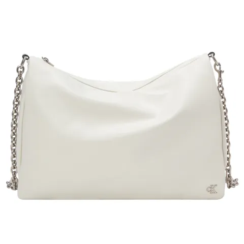 CALVIN KLEIN Synthetic Material Shoulder Bag Small Square Bag Crossbody Bag Medium Women's Ivory White
