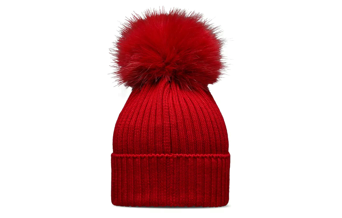 Шапка Moncler Logo (красная) — фото 2