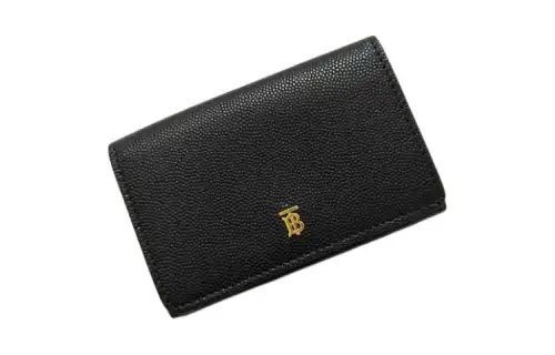 Burberry Leather Wallet Mini Women's Black