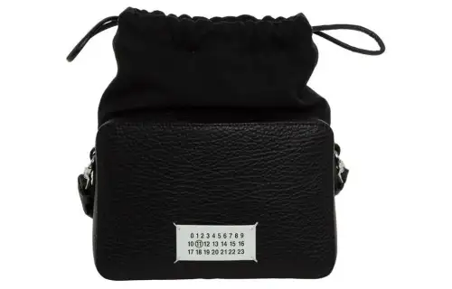 Maison Margiela Leather Shoulder Bag, Crossbody Bag Men's Black