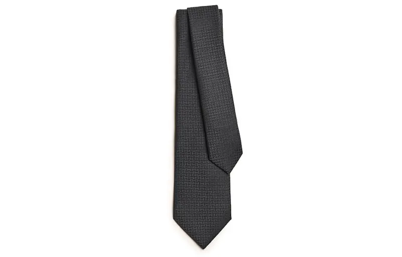 HERMES Faconnee Upside Down Ties Unisex