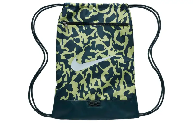 Nike Polyester Backpack Men's Dark Jungle & Light Lemon & White