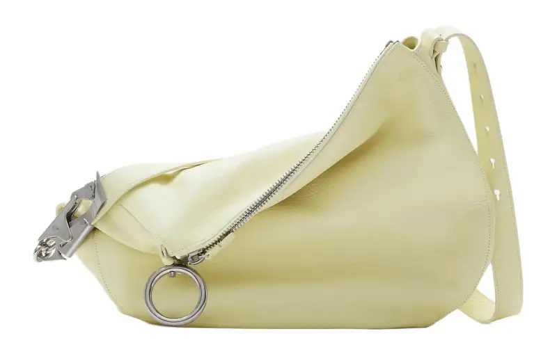 Burberry Calfskin Handbag, Shoulder Bag, Crossbody Bag Medium Women's Beverage Yellow