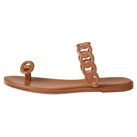 HERMES Flip Flops Women's Brown