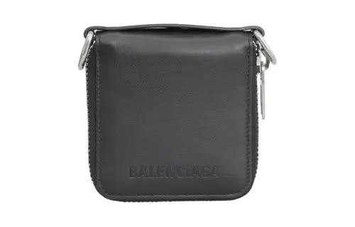 Balenciaga Bondage Smoothing Cow Leather Wallet Men's Black