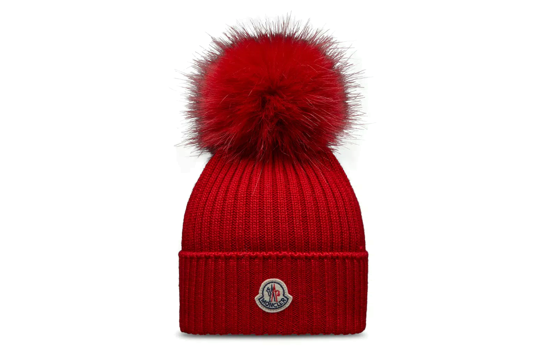 Шапка Moncler Logo (красная)