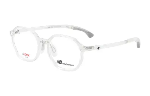 New Balance TR/Memory Plastic Irregular Shape Eyeglass Frames Kids' Transparent