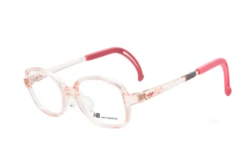 New Balance TR/Memory Plastic Irregular Shape Eyeglass Frames Kids' Transparent
