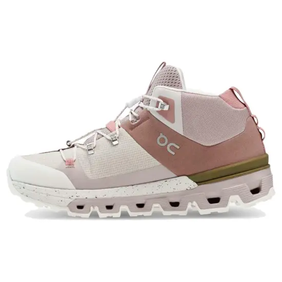 On Cloudtra Cushioning Mid-Top Hiking Shoes Women's Beige Pink