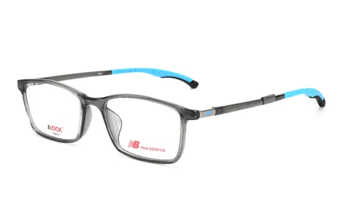 New Balance TR 90 Irregular Shape Eyeglass Frames Unisex Transparent Gray