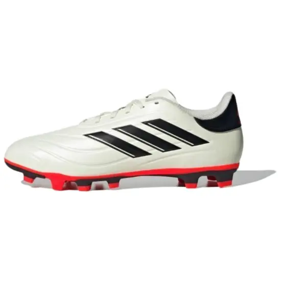 Adidas COPA PURE 2 Soccer Shoes Unisex Low-Top Ivory/Core Black/Sun Red