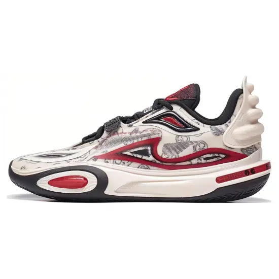 LINING All City 11 V2 Kids & Youth Basketball Shoes Unisex Low-Top Red White