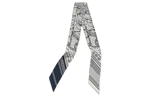 HERMES Silk Scarves Unisex White