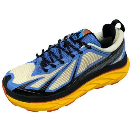 Anta Cushioning Wear Resistant Low Top Running Shoes Men's Blue Black Yellow