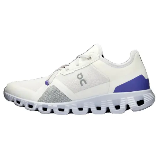 On Cloud X 3 Anti Slip Wear Resistant Low Top Training Running Shoes Women's White Blue Purple