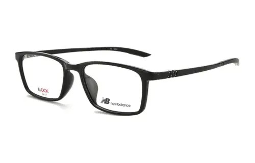 New Balance TR/Memory Plastic Rectangular Eyeglass Frames Unisex Black