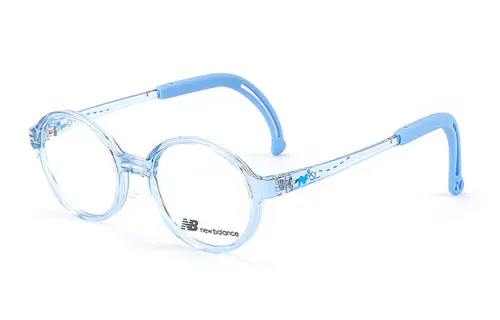 New Balance TR/Memory Plastic Oval Eyeglass Frames Kids' Blue