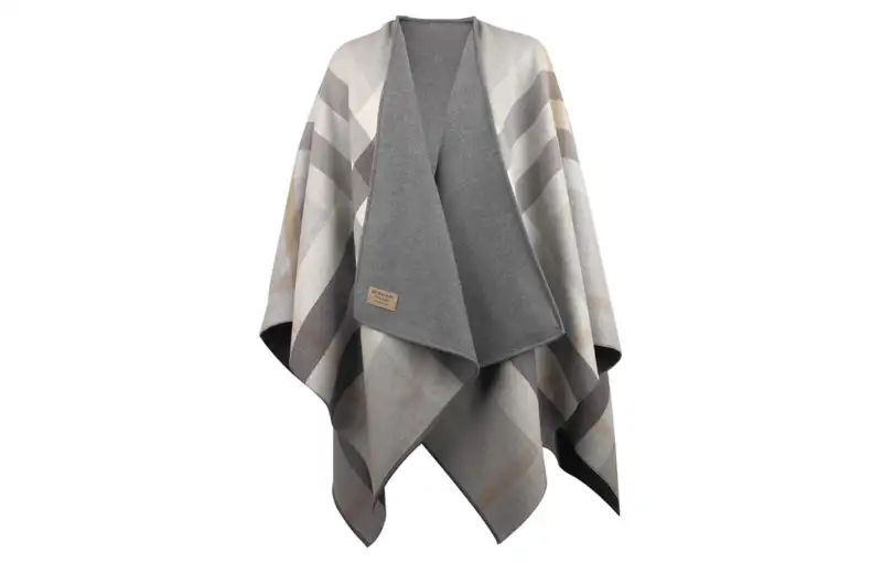 Burberry Reversible Check Merino Wool Cape