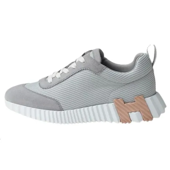 HERMES Bouncing Low-Top Casual Shoes Women's Gray