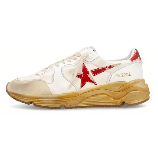 Golden Goose Running Sole White Red