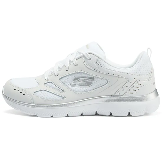 Skechers Summits Wear Resistant Breathable Lightweight Cushioning Low Top Casual Shoes Women's White