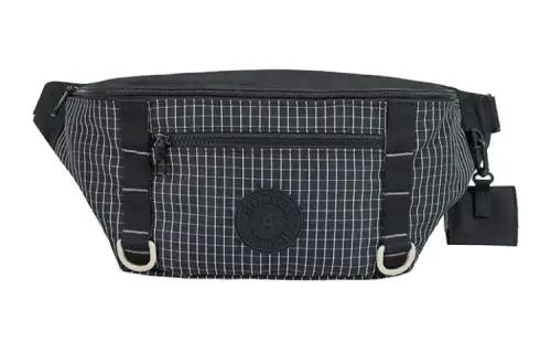 Anta Life Collection Fabric Shoulder Bag, Sling Bag, Fanny Pack Regular Unisex Basic Black