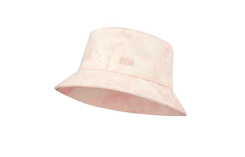 DIOR Cotton, Elastane Bucket Hats Kids' Pink