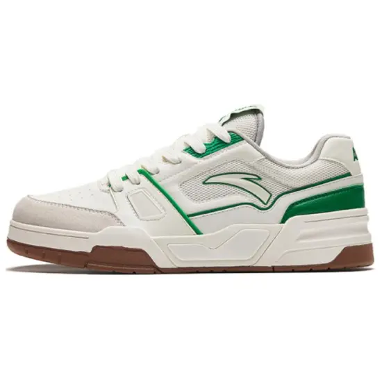 ANTA Life Collection Skateboard Shoes Men Low-Top White Green